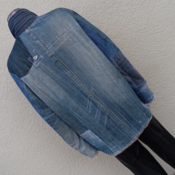 BASTARD DENIM VINTAGE UNISEX PATCHWORK LUXURY DENIM COAT/JACKET - Picture 12 of 16